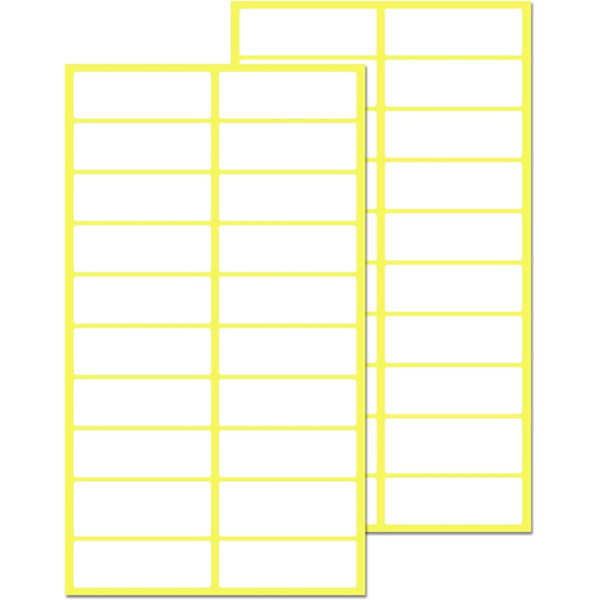 Nya Vitpappers självhäftande etiketter 38 x 13 mm, 840 bitar filetikett