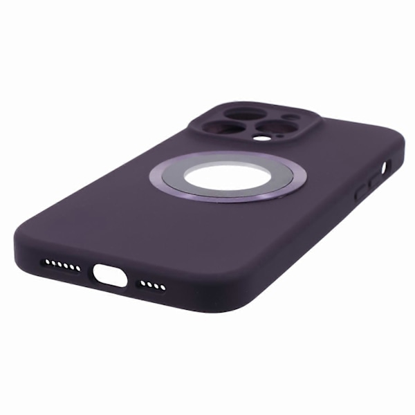 Til iPhone 14 Pro Silikone+PC Slim Cover Kompatibelt med MagSafe Logo Visning Stødsikkert Telefoncover Multicolor Style J
