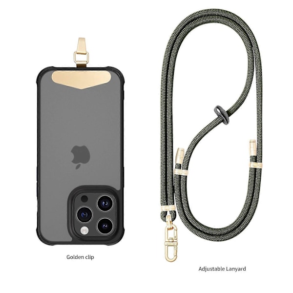 LEEU DESIGN 120cm Smartphone Skulderstropp med Metallfeste, Justerbar Mobiltelefon Lanyard Multicolor Style D