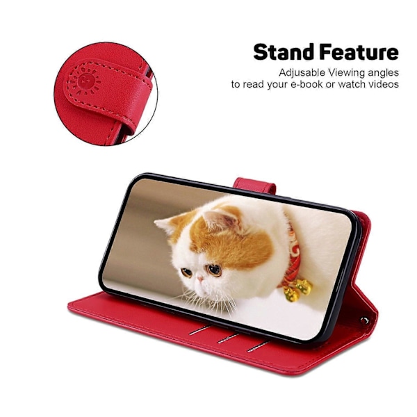 Til Motorola Moto G15 4G Etui RFID-blokering Killingemønster TPU+PU Læder Telefoncover Multicolor Style D