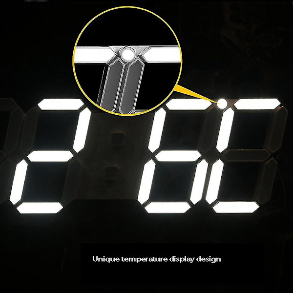 Led digital väckarklocka Väggklocka Kontor Sovrum Vardagsrum A