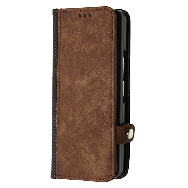 För Samsung Galaxy Z Fold3 5g Pu Läder Phone case Korthållare Cover Coffee