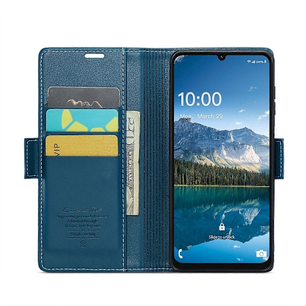 Til Samsung Galaxy A06 Case CASEME 023 Series RFID-Blokerende Blankt Stativ Telefon Cover Multicolor Style A