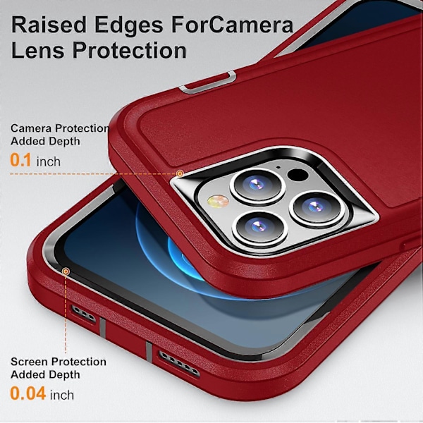 For iPhone 12/12 Pro Anti-Scratch Deksel TPU+PC Fallbeskyttelse Telefondeksel Multicolor Style B