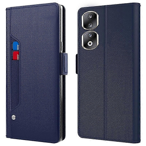 Honor 90 Pro -katselutelineellinen nahkakotelo puhelimelle, korttipaikalla ja peilillä Multicolor Style C