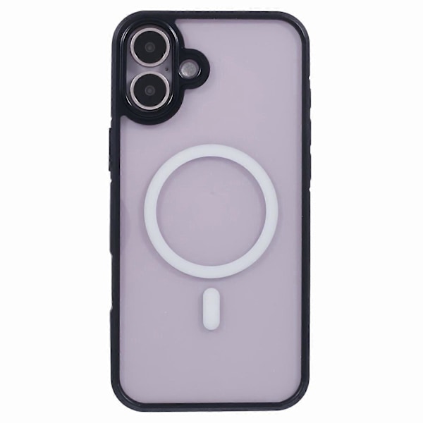 X-LEVEL Crystal Clear Series Skal för iPhone 16 Plus TPU+PC Telefonskal Kompatibelt med MagSafe - Grå Multicolor Black