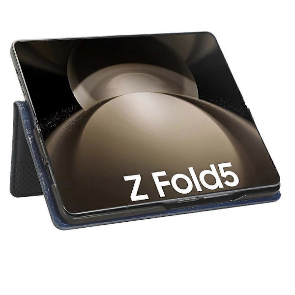 Retro PU Läder Telefonfodral med Magnetisk Stängning och Ställ för Samsung Galaxy Z Fold5 5G Multicolor Style D