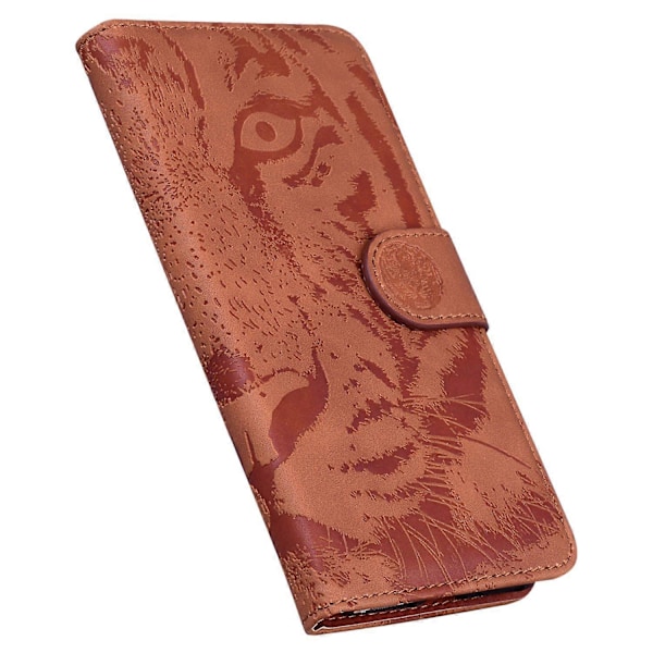 Til Samsung Galaxy A06 Etui Tiger Prægning Læder Wallet Telefon Cover Multicolor Style D