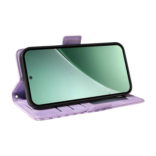 For Xiaomi 15 Pro Deksel PU Lær Telefondeksel Rombe Stjerne Imprint Multicolor Style E