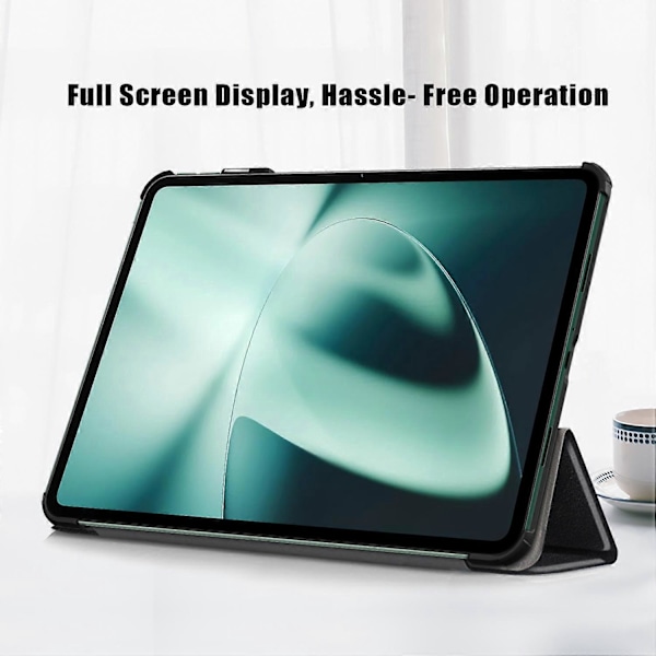 Läderfodral för OnePlus Pad/Oppo Pad 2, vikbart stativ, automatisk väckning/viloläge Multicolor Style A