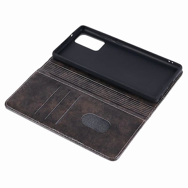 SUTENI Fodral för Samsung Galaxy Note20/Note20 5G PU Läder Skydd Ställ Plånbok Mobilskal Multicolor Style D