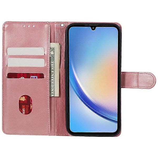 Samsung Galaxy A15 5G -puhelimen iskunkestävä nahkainen suojakotelo magneettisella lompakkotelineellä Multicolor Style F