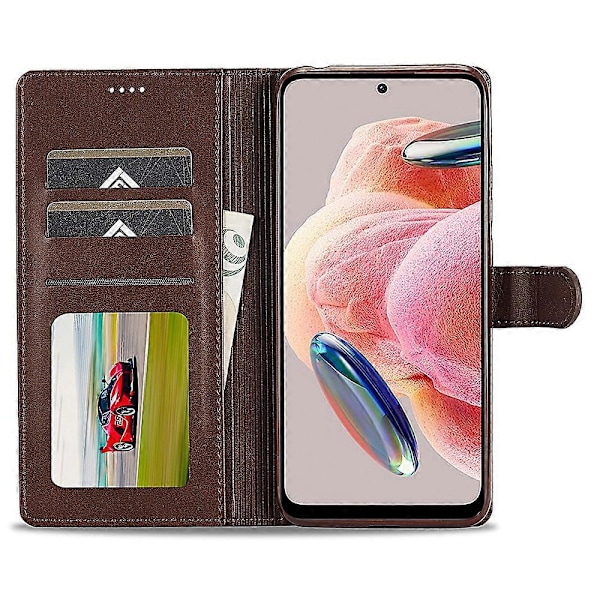 LC.IMEEKE Xiaomi Redmi Note 12 4G puhelinlompakkokotelo vasikannahkajäljitelmällä PU-nahkaa, jalustalla Multicolor Style B