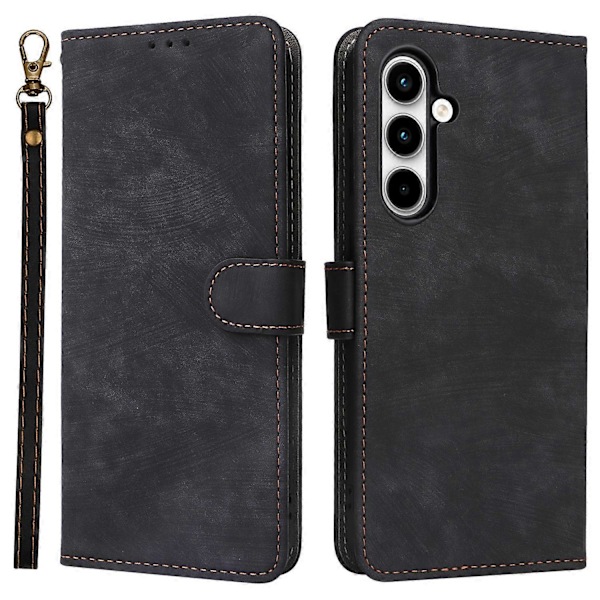 Læder Wallet Case med RFID-blokering til Samsung Galaxy A35 5G - Grøn Multicolor Black