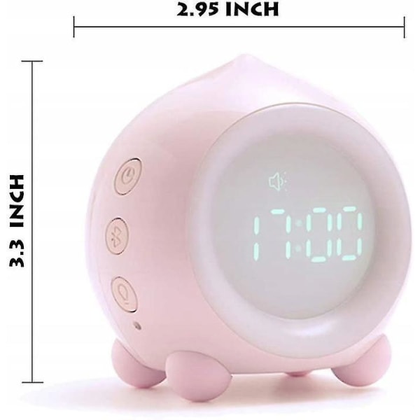 Pxcl Bluetooth Natlampe Lille Vækkeur Natlampe Børneværelse Soveværelse Lyd Bluetooth Natlampe Vækning Pulver