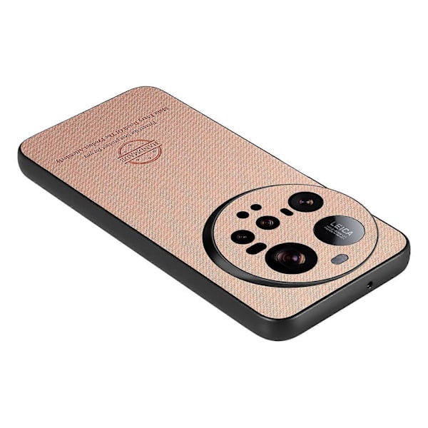 Til Xiaomi 15 Ultra Læder Telefon Bagcover med Stoftekstur Multicolor Pink