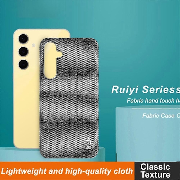 IMAK Ruiyi-serien för Samsung Galaxy S24 FE Fodral Klassisk Tygtextur Läder + PC Telefonskal Multicolor Style B