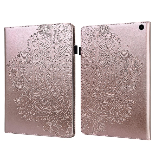 För Amazon Fire Max 11 Pu Läder Case Korthållare Mönstertryckt Stativ Cover Rose Gold