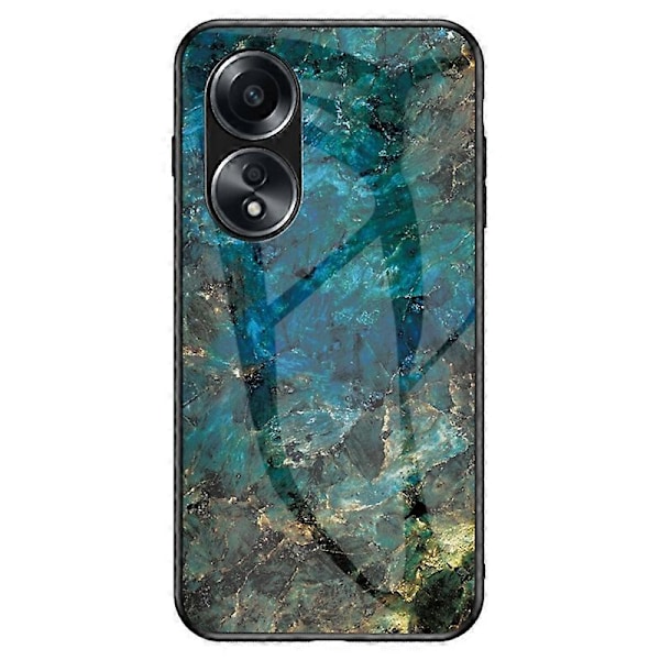 Oppo A58 4G -puhelimen suojakuori karkaistusta lasista + PC + TPU, marmorikuvioinen Multicolor Style D