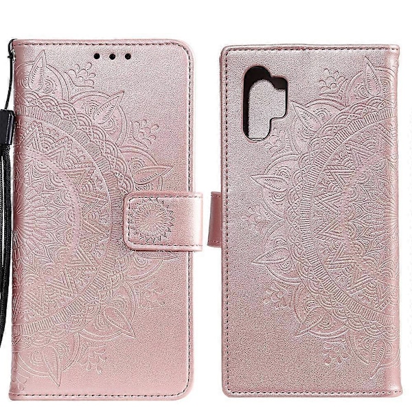 Præget Mandala Blomst Tegnebog Læder Etui med Rem til Samsung Galaxy A32 4G (EU Version) Multicolor Style G