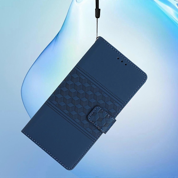 Til Oppo A38 4G Etui Præget Rombe Læder Telefon Wallet Cover Multicolor Style D