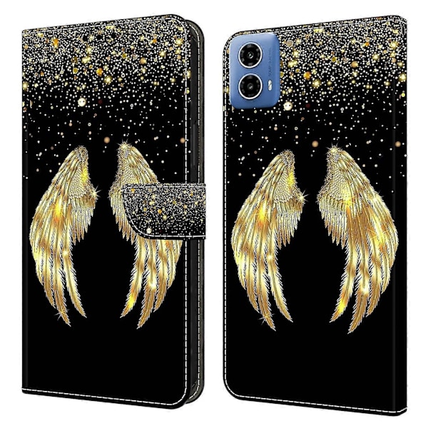 Læder Stand Cover med 3D-mønster og pung til Motorola Moto G24 Power Multicolor Style H