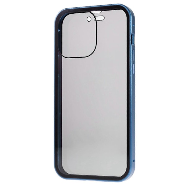 iPhone 16 Pro -puhelimen vakoilunestokotelo, magneettinen metallikehys + kaksipuolinen karkaistu lasinen puhelinkuori- Multicolor Green