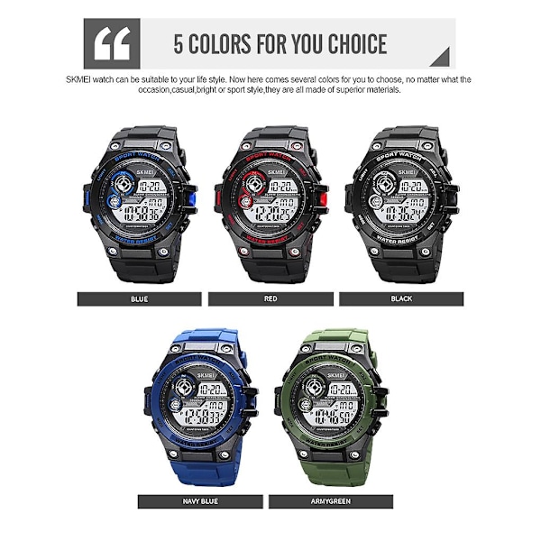 Skmei 1759 Digital Display Vattentät elektronisk watch Blue