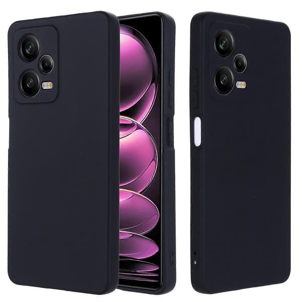 Flytande silikonfodral för Xiaomi Redmi Note 12 Explorer 5G, baksida med mjukt foder