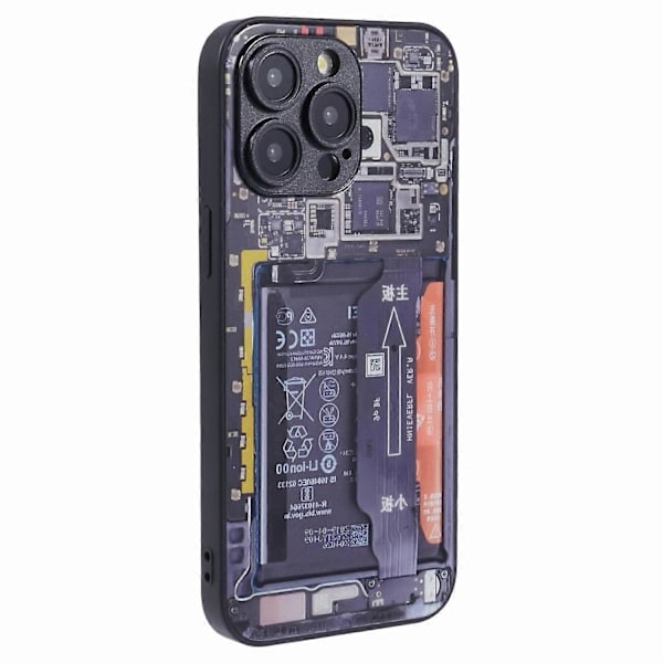 AL-sarja iPhone 15 Pro Max -puhelimen kuorelle, akkukortti, lasinen puhelinkuori Multicolor Short Battery Circuit Board