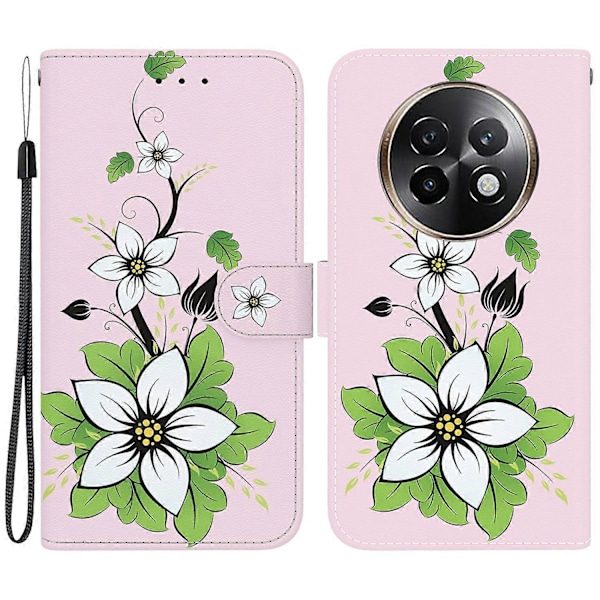 Til Realme 13+ 5G Wallet Telefon Cover Anti-Drop Læder Flip Cover Mønster Print Multicolor Style C