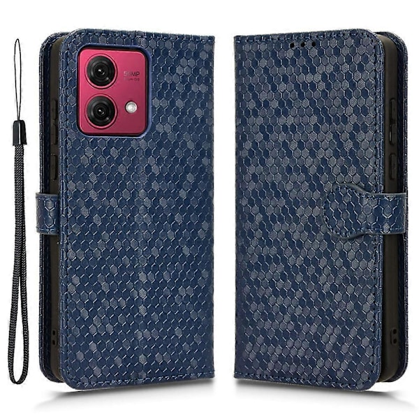 Til Motorola Moto G84 5G Etui PU Læder Præget Mobiltelefon Stativ Cover Multicolor Style E