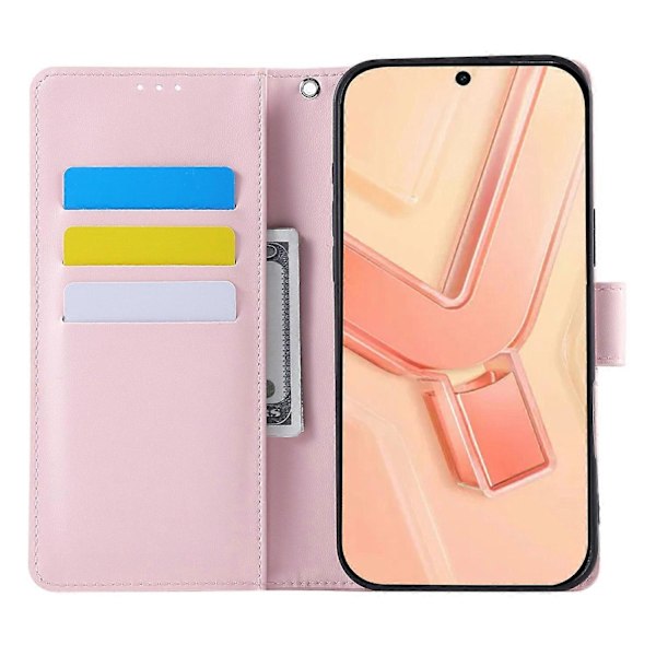 Etui til Oppo A3x 5G (Indien)/A3x 4G/A3 5G/A3 4G/A60 5G/A40 4G/A40M 4G Rose Blomst Telefon Cover med 3 Multicolor Rose Gold