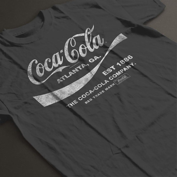 Coca Cola Drink 1886 T-shirt för män ash L