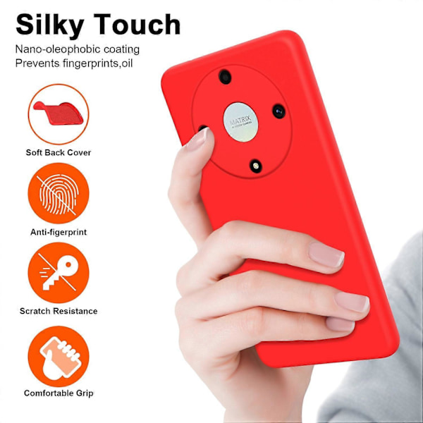 Takakansi Honor X9a 5G/Magic5 Lite 5G -puhelimelle, 2,2 mm paksu, kuituvuori, kumipinnoitettu TPU-puhelinkotelo Multicolor Style D