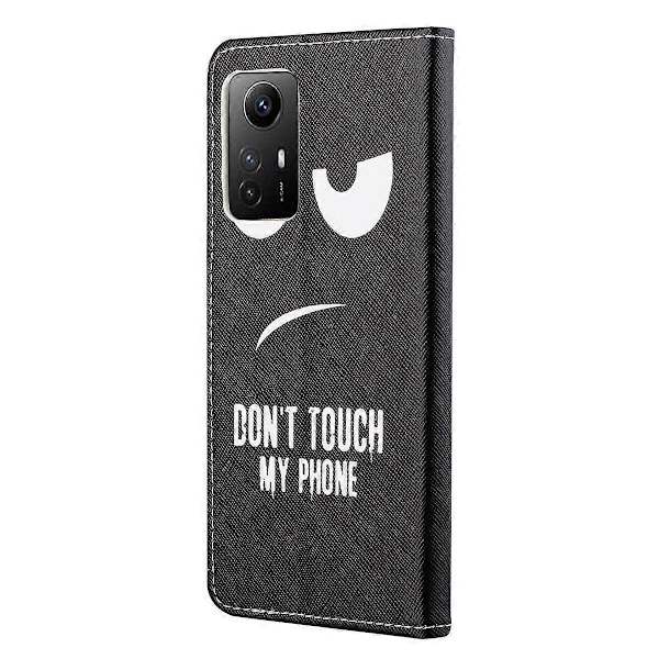 För Xiaomi Redmi Note 12S 4G Mönstertryckt Läder Mobiltelefonfodral Plånboksställ Telefonskydd Multicolor Style C