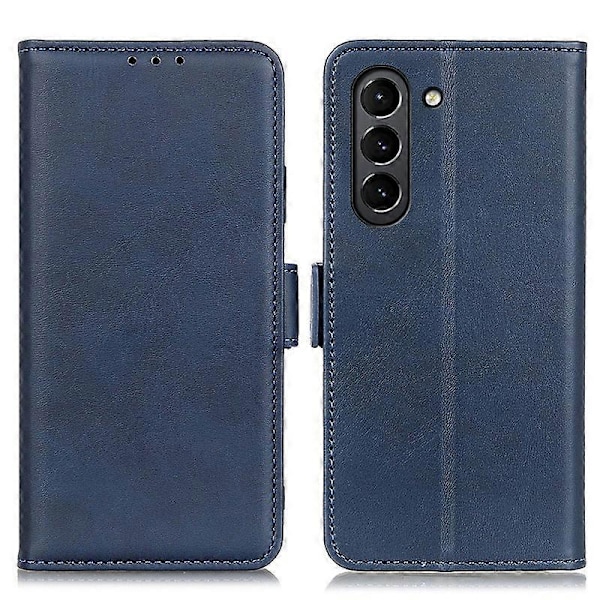 Magnetiskt Dubbellås PU Läder Skyddande Plånboksfodral för Samsung Galaxy S21 FE Multicolor Style E