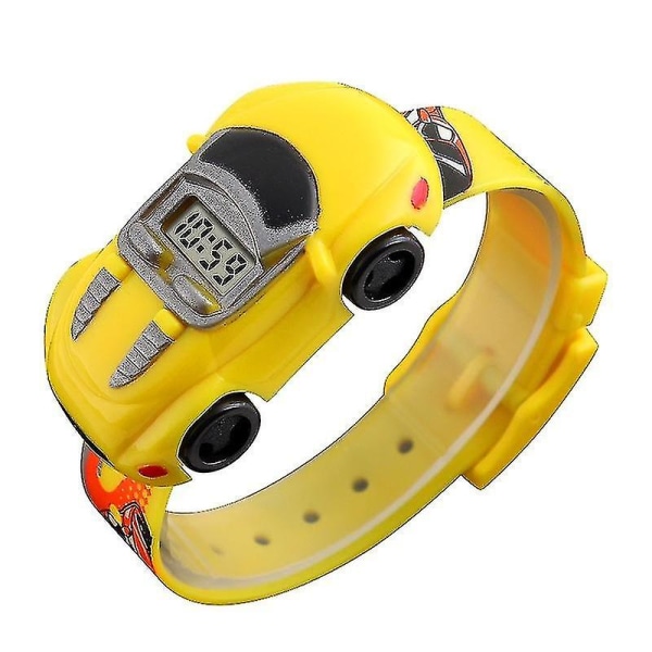Timubike Skmei 1241 Cartoon Bil Barn Digital Watch Yellow