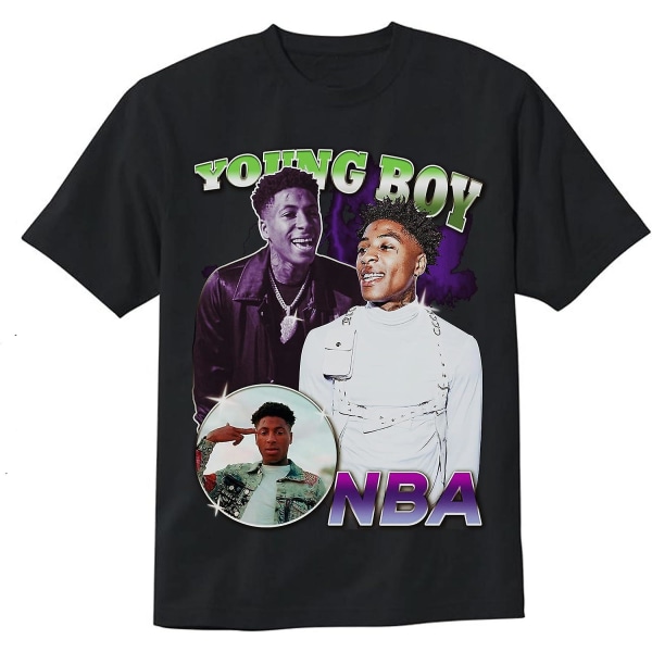 Hip Hop Rap Trap Rappare Sångare Streetwear Vintage Style Young Boy T-shirts S