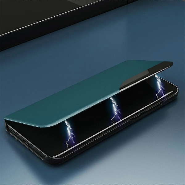 View Window Folio Flip PU Læder Telefon Cover med Støttefod til OnePlus Nord 2 5G
