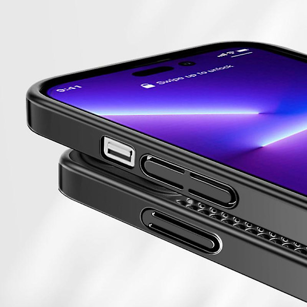 Puhelinkuori iPhone 15 Pro:lle, lämmönpoisto kova PC iskunkestävä suojakuori linssikalvolla White