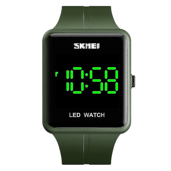 Skmei 1541 Led Square Couple Electronic Watch Röd Green