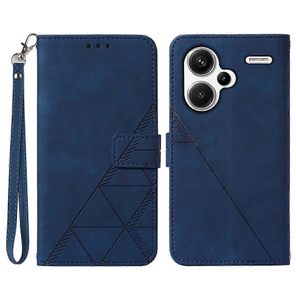 YB Imprinting Series-1 Fodral för Xiaomi Redmi Note 13 Pro+ 5G Plånbok Läder Linjemönster Telefonskal Multicolor Style C