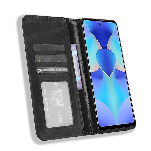 For TECNO Spark 10 Pro K17 Retro PU Lærdeksel Stativ Lommebok Flip Folio Telefonveske Multicolor Style A