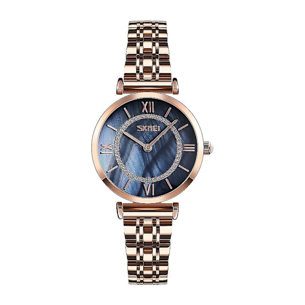 Skmei 9198 Quartz Ur til Par Rose Gold Black Women