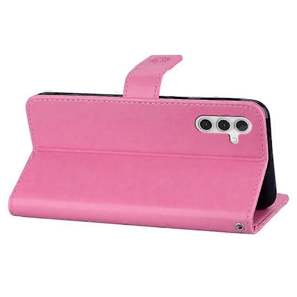 Til Samsung Galaxy S23 FE Cover Ugle Blomst Præget Rhinestone Læder Telefon Stand Cover Multicolor Style C
