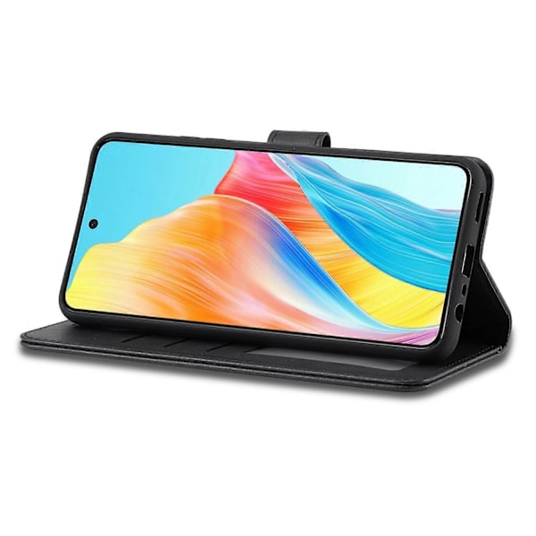 LC.IMEEKE Telefonskal för Oppo A78 4G Fodral PU Läder Ställ Plånboksfodral Multicolor Style A