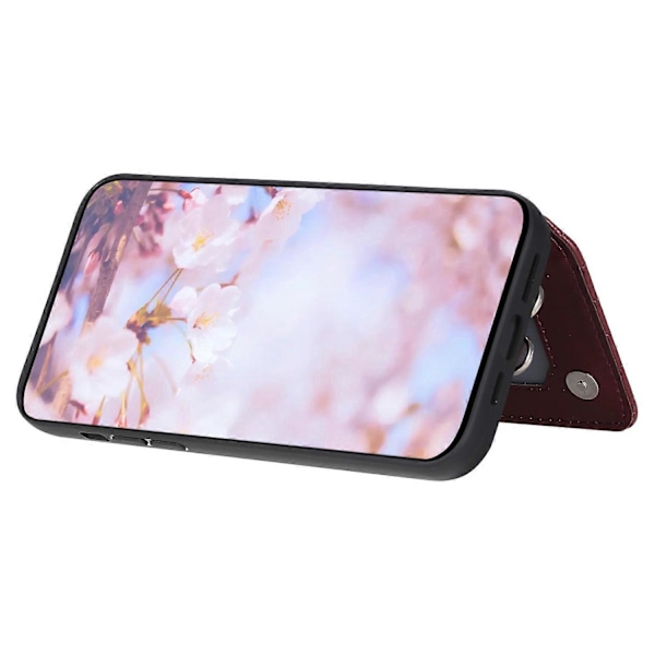 Style 008 Til iPhone 15 Plus RFID Blokerende Stødsikkert Cover PU+TPU Telefon Shell med Stropper Multicolor Style C
