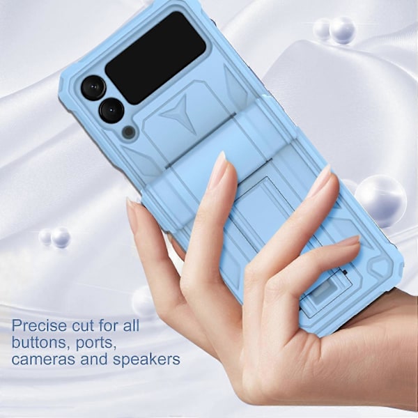 GW30 PC Puhelinkotelo Samsung Galaxy Z Flip4 5G:lle, iskunkestävä suojakotelo jalustalla Multicolor Style E