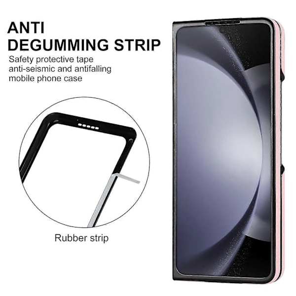 ZD04 Sydd Rombe-Grid Telefondeksel for Samsung Galaxy Z Fold5 5G Anti-Ripe PU+PC Deksel Multicolor Style D